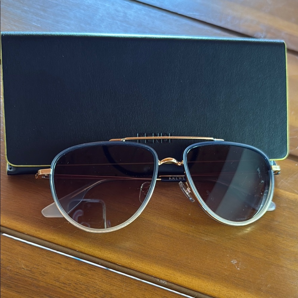 KREWE Sunglasses — Coleman — Matte Indigo Fade frame + Gravity Lenses — NWOT